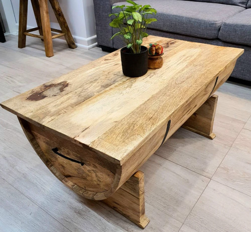 Rustic coffee table solid - coffee, wood