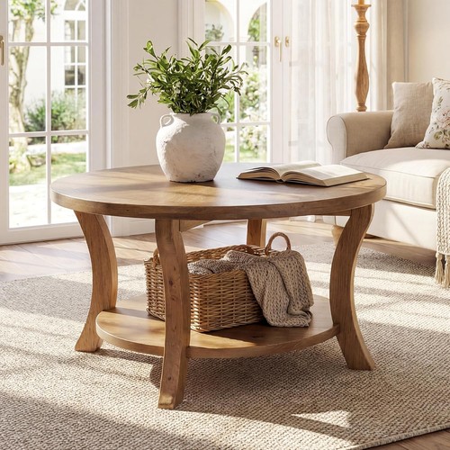 Modern solid wood round - 31.5",