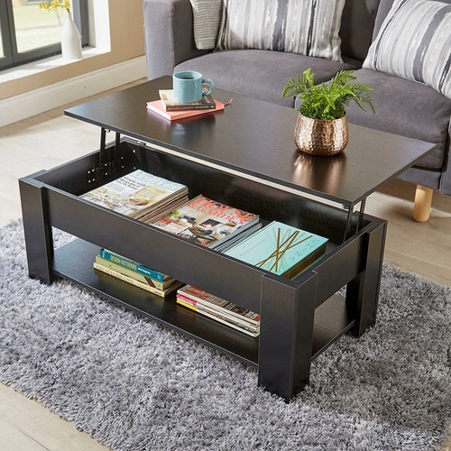 Wooden coffee table with - table, lift