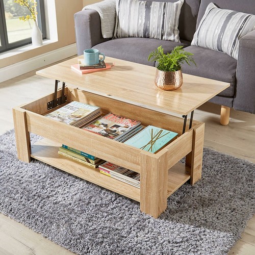Oak wooden coffee table - oak,