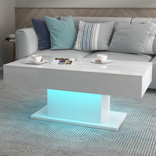 High gloss led coffee table - led,