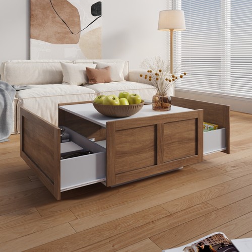 Farmhouse coffee table with - coffee,
